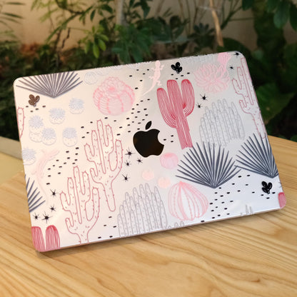 MEEgoodo for MacBook Air 13 inch Case 2021 2020 2019 2018 Released A2337 M1 A2179 A1932 with Touch ID, Plastic Hard Shell & Keyboard Cover Compatible with MacBook Air 13.3, Cacti
