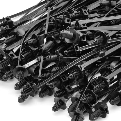 Semrien Push Mount Cable Ties Assorted Sizes Push Mount Zip Ties, 240 Pcs