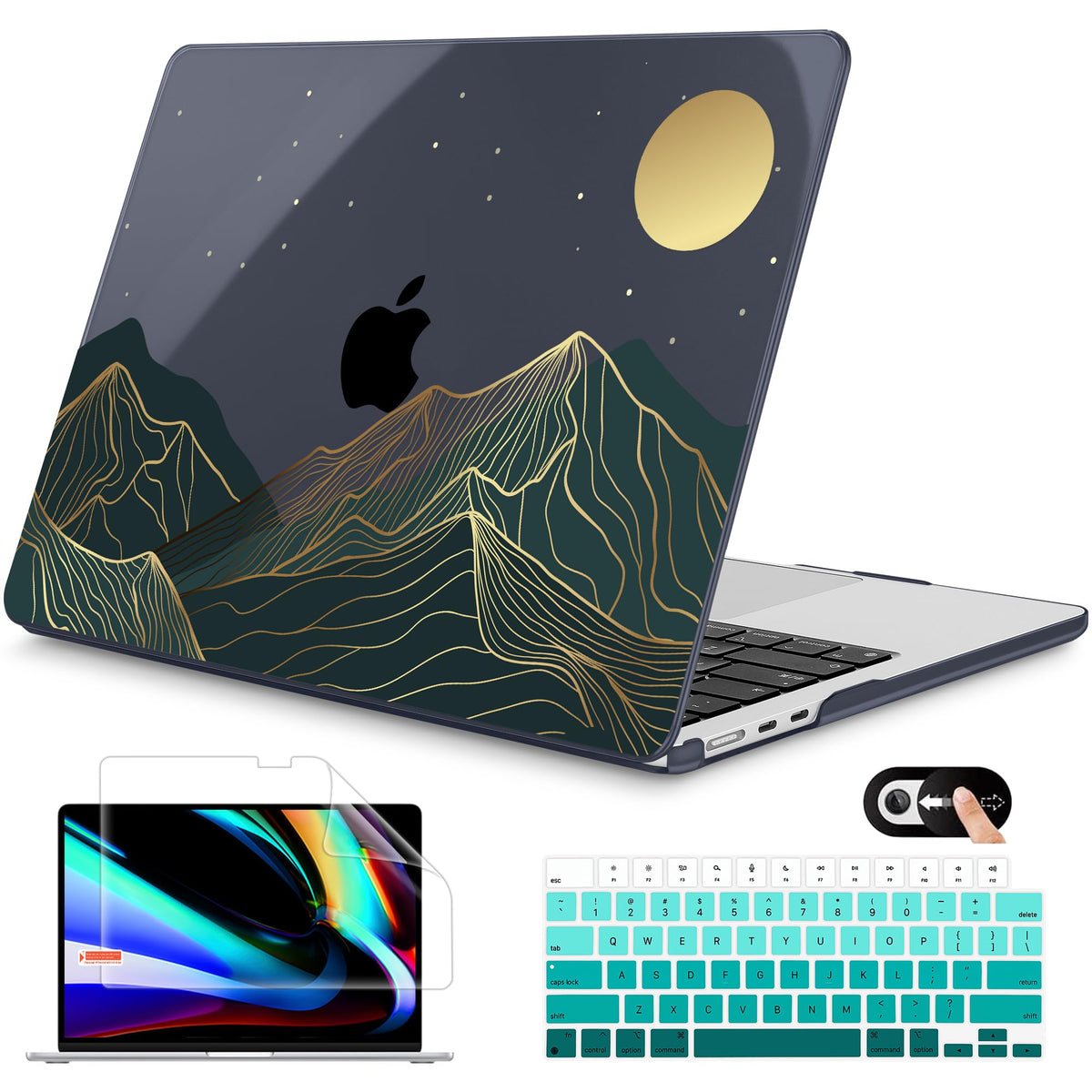 Mektron for 2026 MacBook Air 13-inch M5 Laptop Case A3449 with 13.6-inch Liquid Retina Display Fits 2025 A3240 M4 2024 A3113 M3 2023 A2681 M2 Printed Shell for MacBook Air 13.6", Dahlia Flower C035
