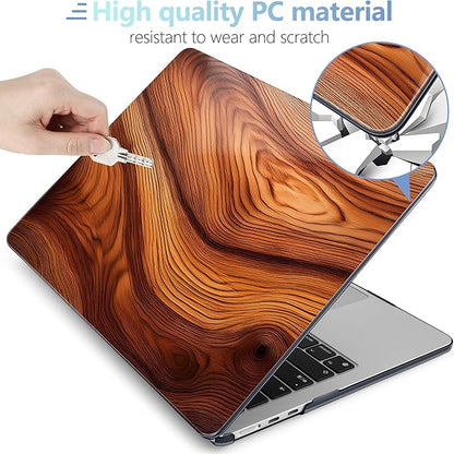 MEEgoodo Case for M4/M3/M2 MacBook Air 13.6 inch Case 2025 2024 2022, Fit Model A3240/A3113/A2681, Laptop Hard Shell with Keyboard Cover Compatible with MacBook Air 13 inch, Tree Rings