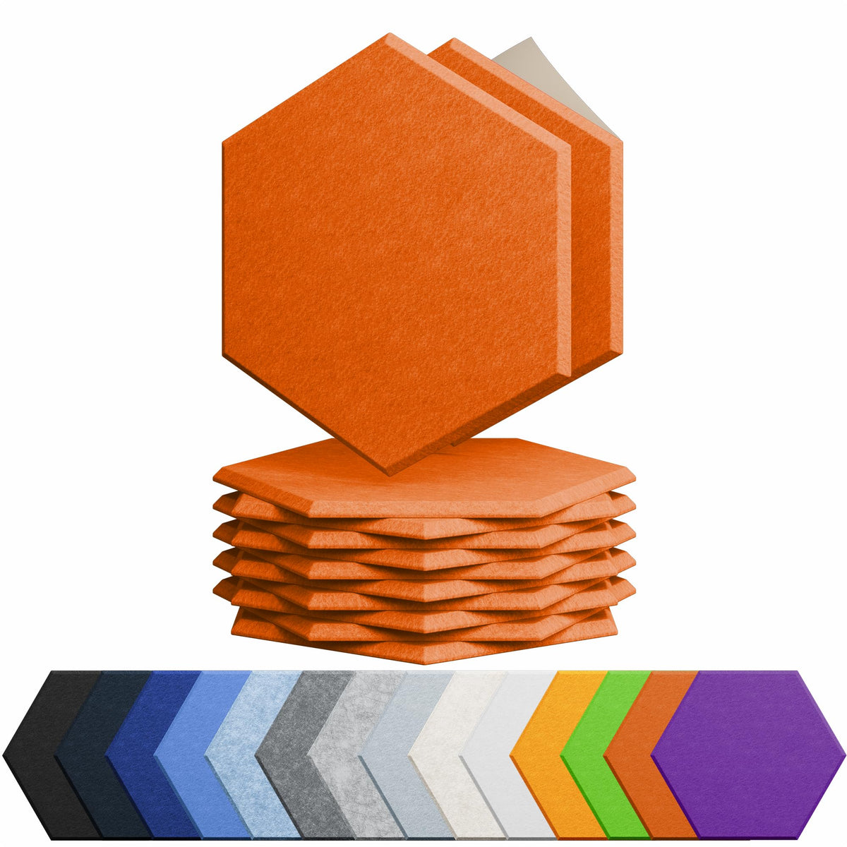 12 Pack Hexagon Acoustic Panels Self Adhesive Sound Proof Foam(Silver Gray)