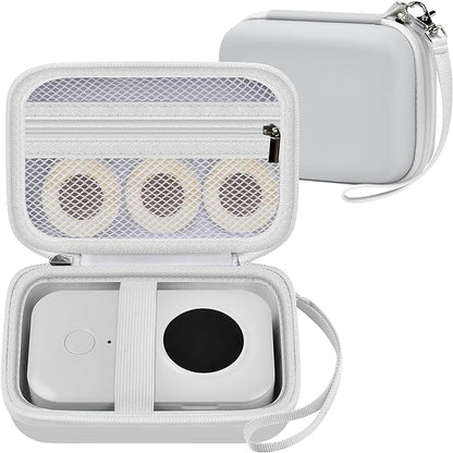 PAIYULE Hard EVA Case for Phomemo D30/D35 for Nelko P21 Label Maker (White)