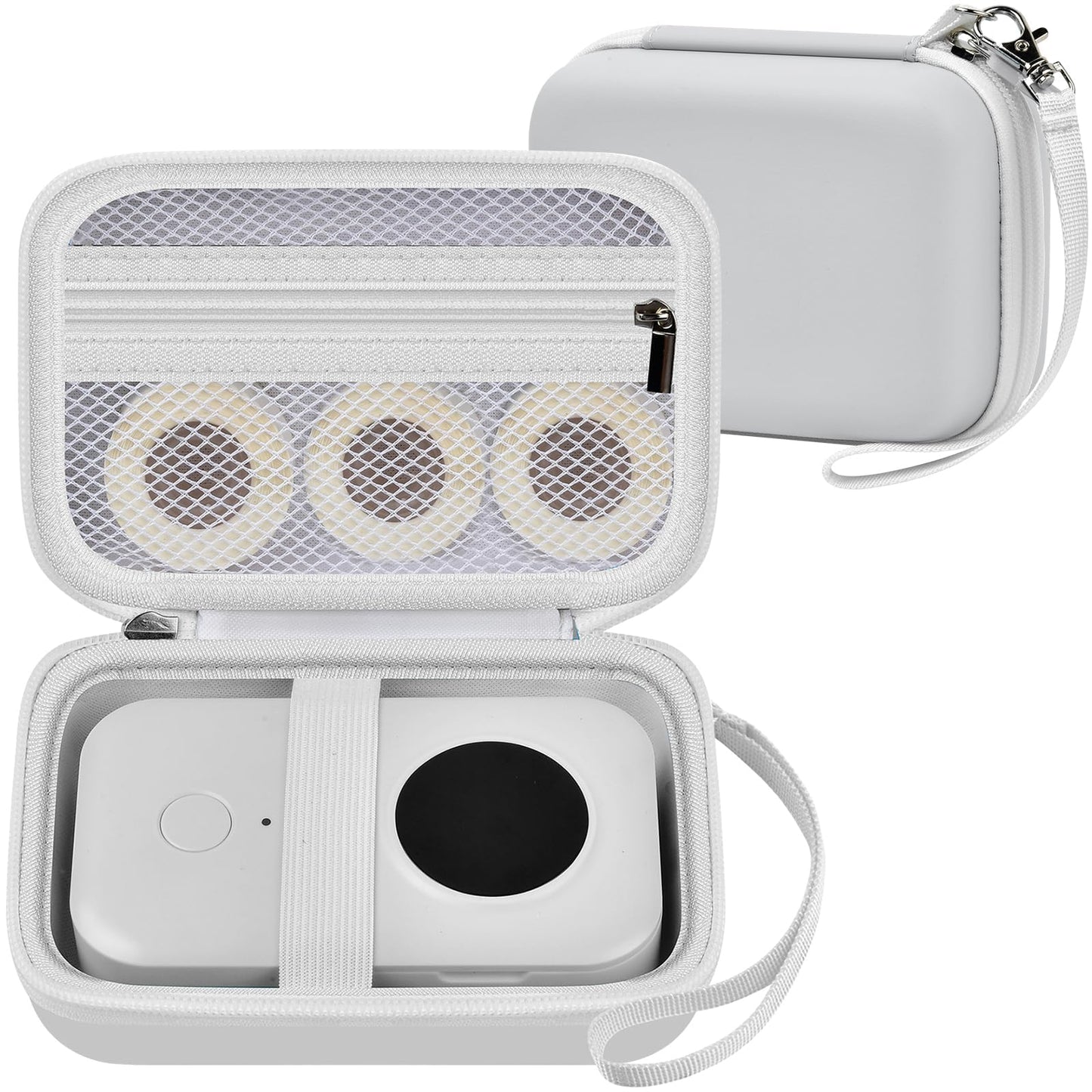PAIYULE Hard EVA Case for Phomemo D30/D35 for Nelko P21 Label Maker (White)