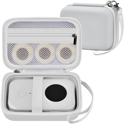PAIYULE Hard EVA Case for Phomemo D30/D35 for Nelko P21 Label Maker (White)