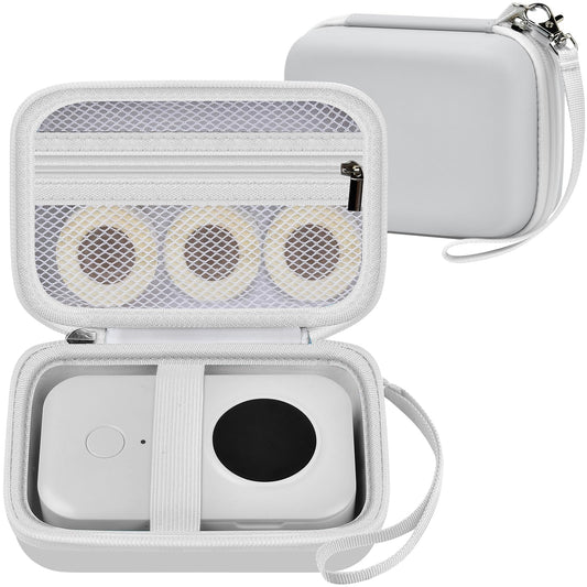 PAIYULE Hard EVA Case for Phomemo D30/D35 for Nelko P21 Label Maker (White)