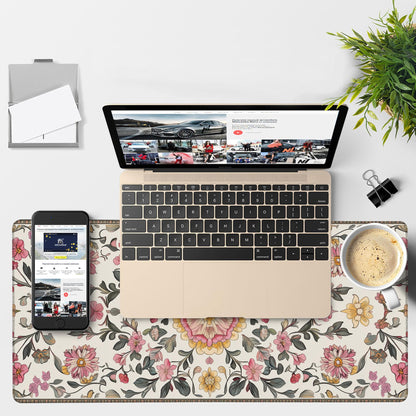 NITAHHHY Elegant Carpet Gaming Mouse Pad 3mm Thick Stitched Edge Waterproof Non-Slip Large Computer Keyboard Mouse Mat,Suitable for Office Entertainment Decorative Desk Pad 35.4 x 15.7 Inches