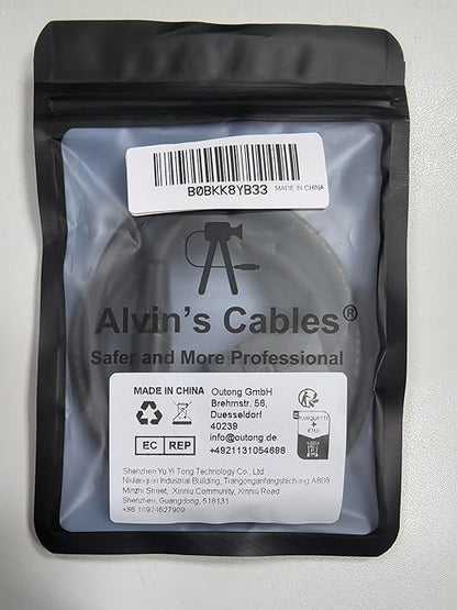 Alvin's Cables M12 X Coded 8 Pin Male to RJ45 Shielded Ethernet Cable M12 8 Position Cat6a Cable for Cognex Industrial Camera 15M/49.2ft