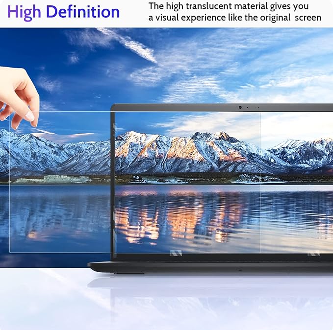 13.3 Inch Laptop Privacy Screen for 16:10 Computer Monitor, Anti Glare Blue Light Filter Protector, Removable 13" Security Shield Compatible with Lenovo Hp Dell Acer Asus Thinkpad Envy Xps