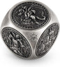 Kabinka Spinner Dice for 7 in 1 DND Dice Set, Unique Metal Dice for Dungeons and Dragons RPG Role Playing Gaming (Ancient Silver)