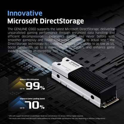KLEVV Genuine G560 1TB M.2 2280 NVMe PCIe Gen5x4 Internal SSD Heatsink Included, up to 13000MB/s with DRAM Cash (K01TBM2SP0-G56)