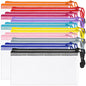 Aubeco 20Pack Mesh Zipper Pouch Bags, 9.4x4.9 Inch, 10 Colors