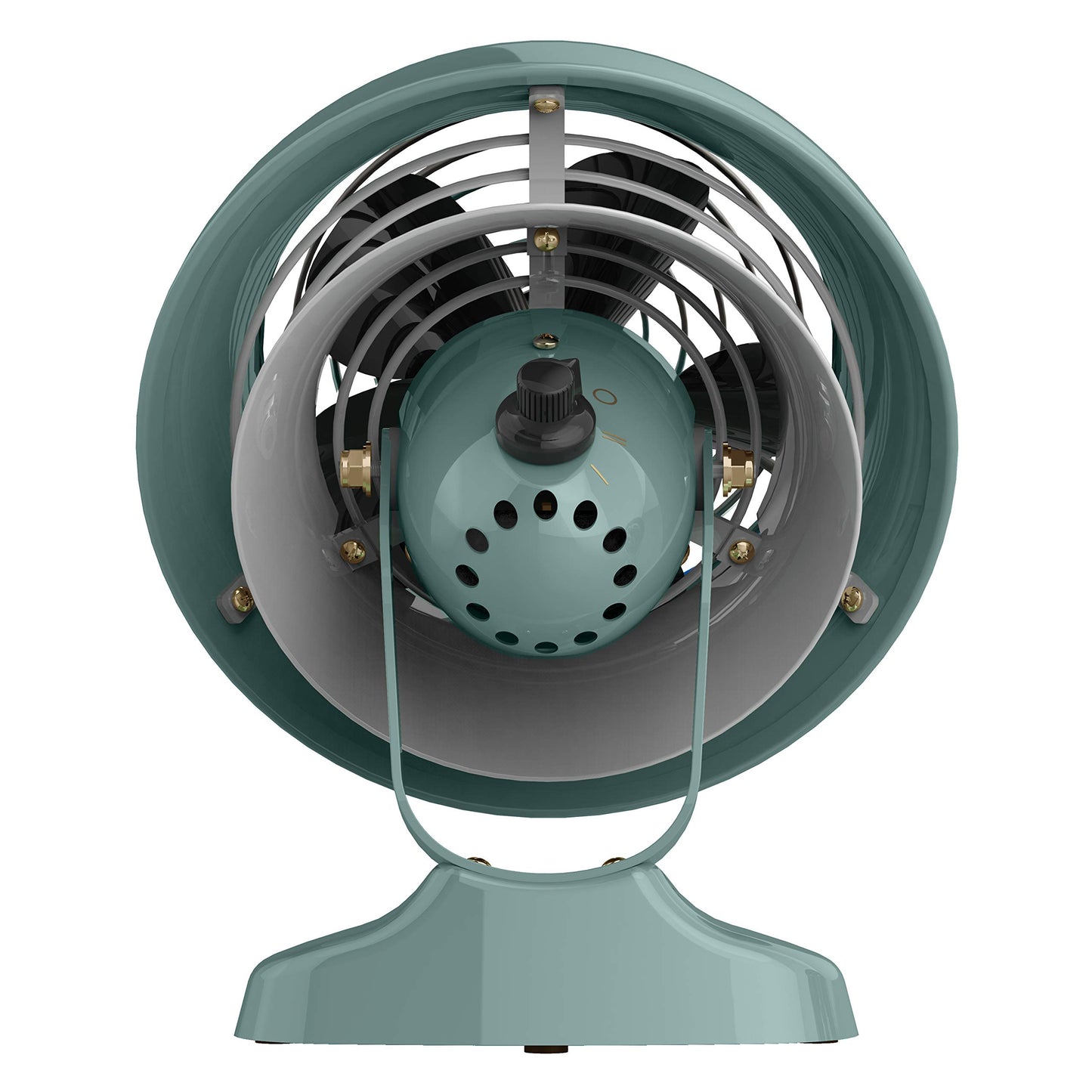 Vornado VFAN™ Mini Classic Vintage Metal Desk Fan, 2-Speed, Adjustable Tilt, Personal Air Circulator for Bedroom, Office, Dorm Room, Portable Quiet, Vintage Green
