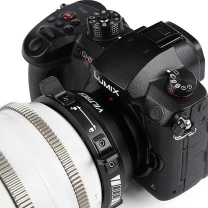VILTROX PL-M43 Lens Mount Adapter Manual Focus Lens Converter with Rotary Lock Compatible with PL Lens to M43 Series Mount Cameras Panasonic GH5,G1,GH1,GH4/Olympus EP1,EP2,EM1,EM