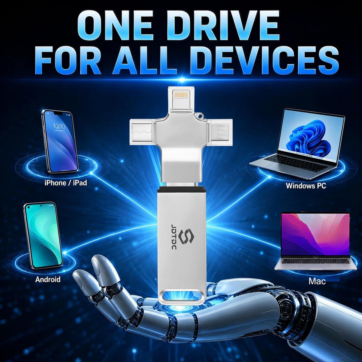 512GB Photo Stick, All in One Backup Flash Drive for iPhone Android Mac PC