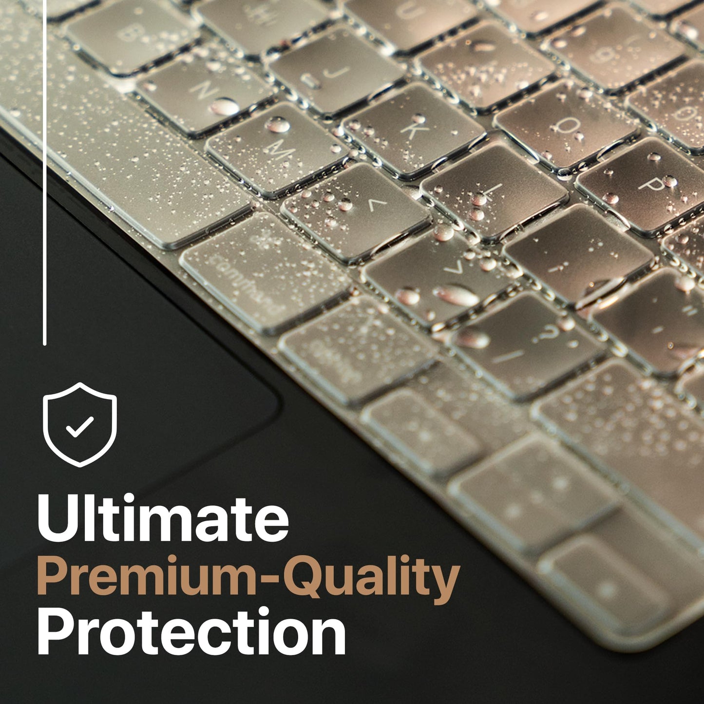 Kuzy Clear Premium MacBook Pro Keyboard Cover 14"/16" 2026-2023 M5-M1 Pro/Max - MacBook Air 13/15" Keyboard Cover- A3240 A3241 A3401 A3403 A3114 A3113 - US Layout TPU, Clear