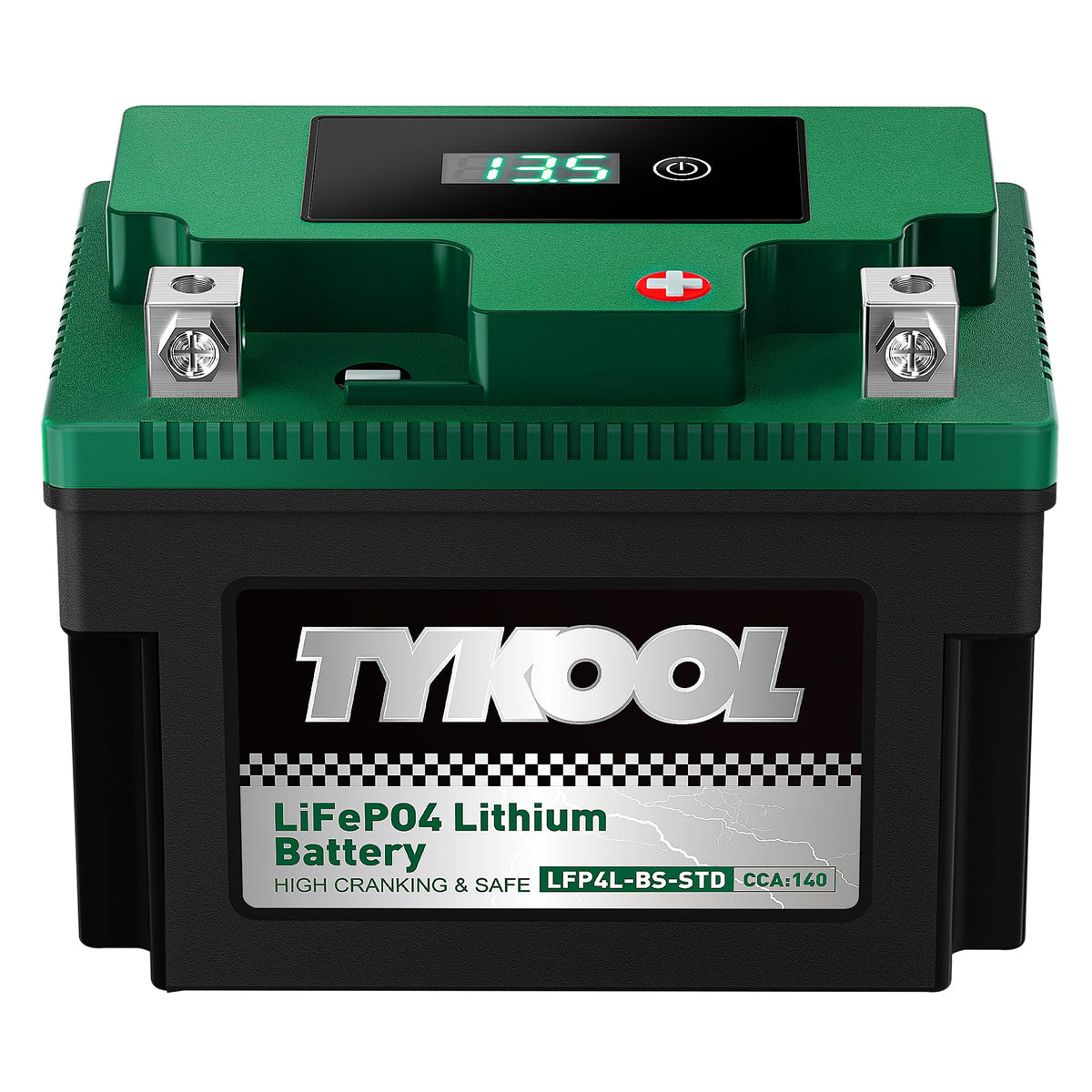 TYKOOL LFP30L-BS-STD Lithium Battery, Replaces YTX30L-BS, 650CCA 12Ah Fits for Motorcycle UTV ATV PWC, Compatible with Harley Touring Road King Moto Guzzi 1000cc Polaris Ranger RZR 800,Digital Readout