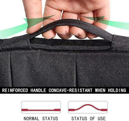 Voova Laptop Sleeve Carrying Case 13 13.6 Inch Compatible with MacBook Air 13 M1/M2/M3/M4, MacBook Pro 13/14, IPad Pro 13, Waterproof Slim Computer Cover Bag, Black