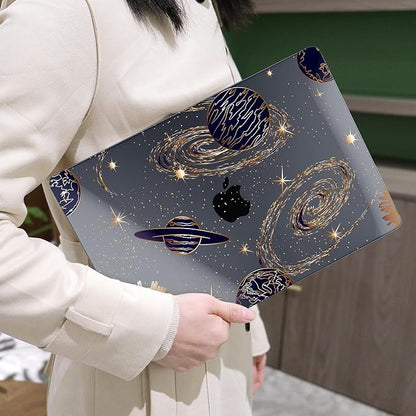 MEEgoodo Case for M4/M3/M2 MacBook Air 13.6 inch Case 2025 2024 2022, Fit Model A3240/A3113/A2681, Laptop Hard Shell with Keyboard Cover Compatible with MacBook Air 13 inch, Planets & Galaxies