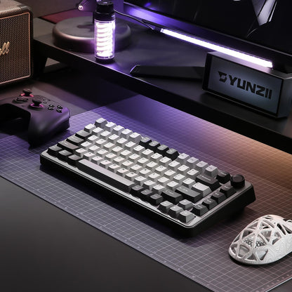 YUNZII B75 PRO 75% Wireless Mechanical Keyboard (Dark Grey,Cocoa V2)