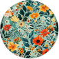 ITNRSIIET Round Mouse Pad with Stitched Edge Premium-Textured Waterproof Non-Slip Rubber Base Desktop Protection Mat Diameter 8.7 inches, Beautiful Flowers