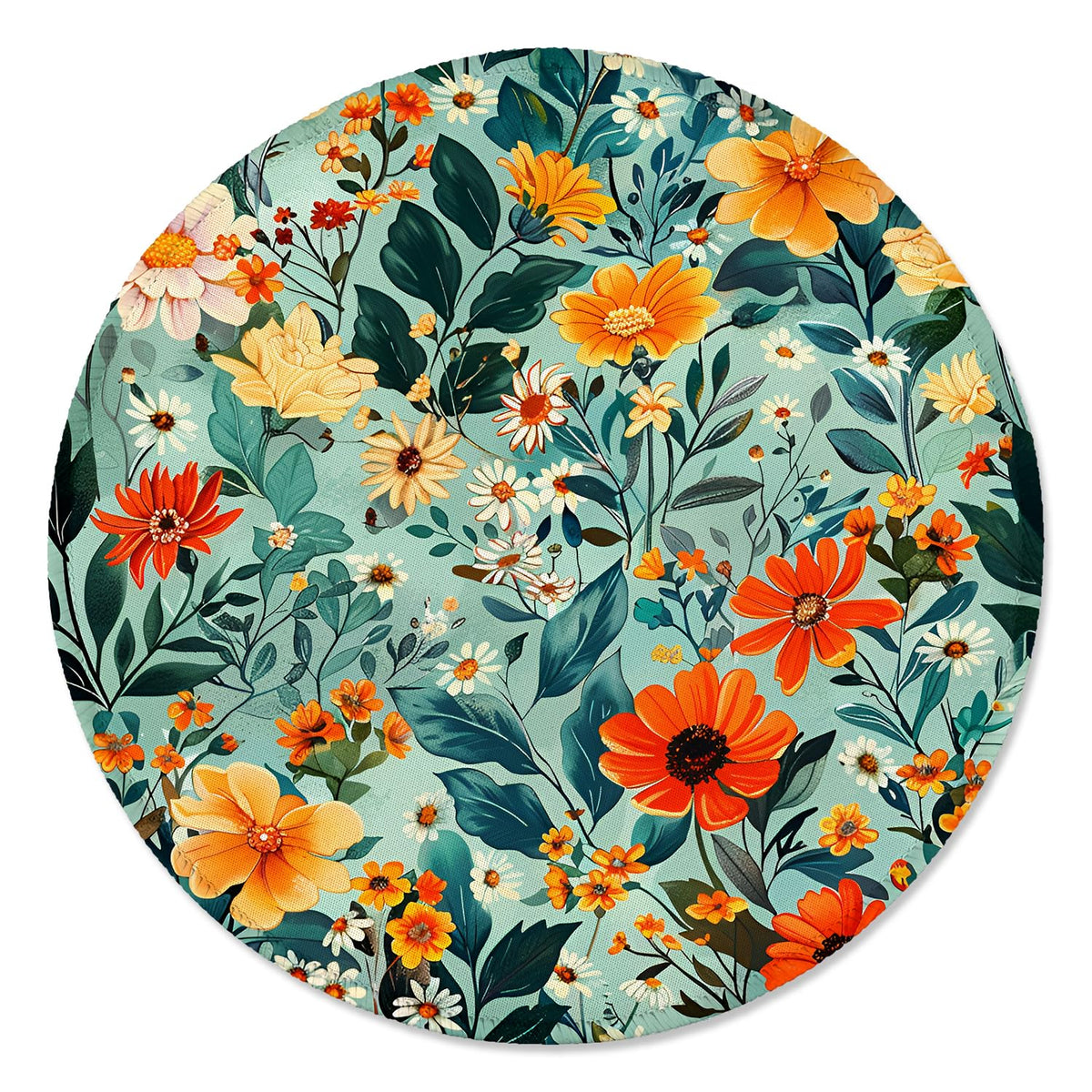 ITNRSIIET Round Mouse Pad with Stitched Edge Premium-Textured Waterproof Non-Slip Rubber Base Desktop Protection Mat Diameter 8.7 inches, Rose Gold Marbling