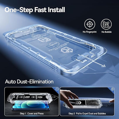 SMARTDEVIL 2 Pack Screen Protector for iPhone 12 / iPhone 12 Pro (6.1 Inch) Tempered Glass, HD Clear Film, Easy Installation, Dust-Free & Bubble-Free