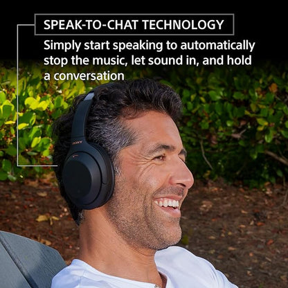 Sony WH-1000XM4 Wireless Premium Noise Canceling Overhead Headphones with Mic for Phone-Call and Alexa Voice Control, Midnight Blue WH1000XM4