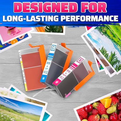 910XL Printer Ink Cartridges 4 Pcs – Includes 910XL Black & Color Ink – Compatible with HP 8020, 8025, 8028, 8030, 8035, 8010, 8015, 8018, 8022 – Quality Prints – Easy Installation