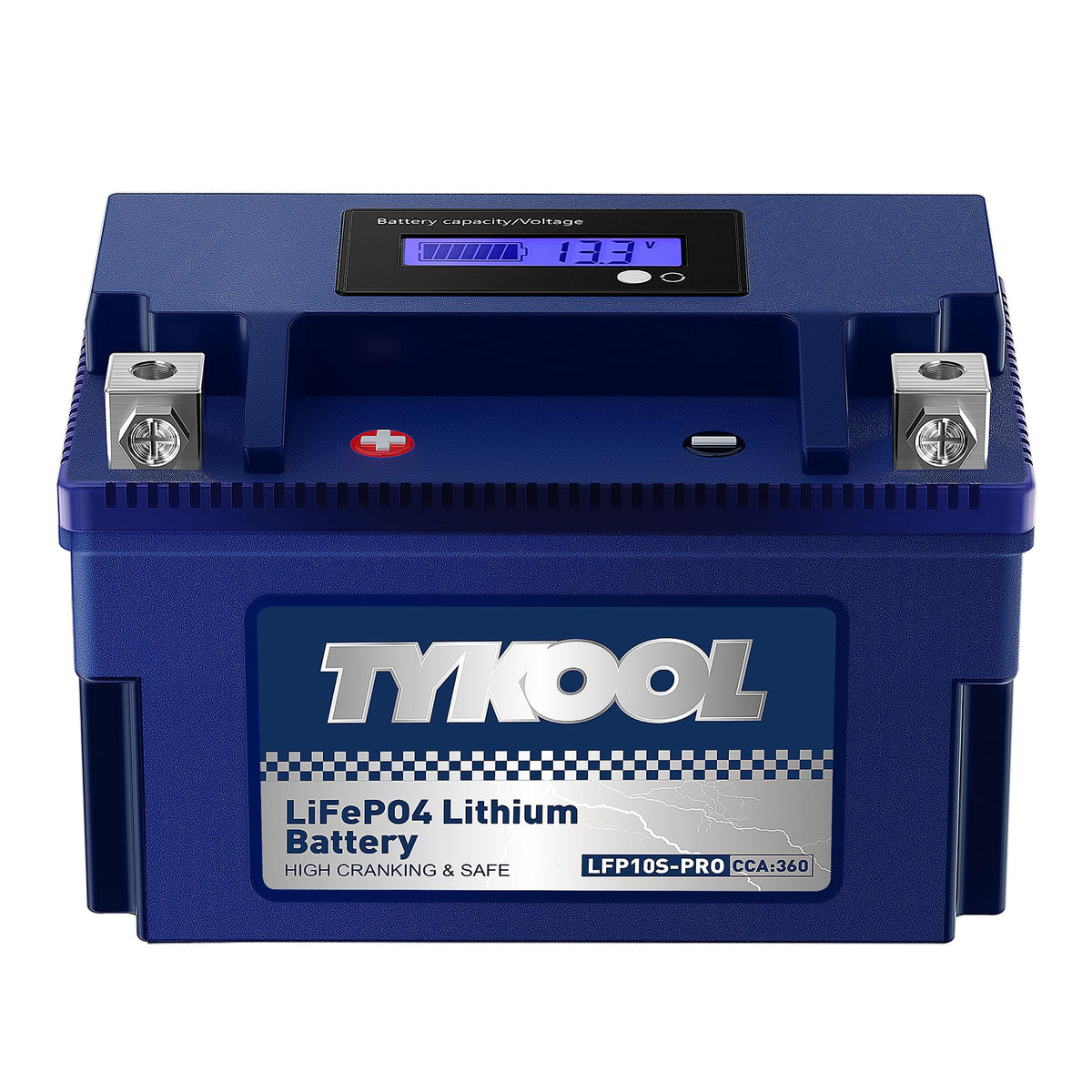 TYKOOL LFP20CH-BS-PRO LiFePO4 Lithium Battery, Replaces YTX20CH-BS YTX20CH, 420CCA 7Ah fits for BMW K1600GT GTL R1250RT R1200RT (2014-2023) Suzuki KingQuad 750 (2008-2024), [- +]