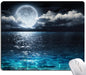 Mouse Pad, Ocean and Moon Mouse Pad, Square Waterproof Mouse Pad Non-Slip Rubber Base MousePads for Office Laptop, 9.5"x7.9"x0.12" Inch(Ocean and Moon)