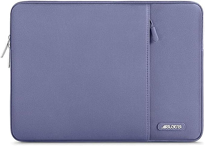 MOSISO Laptop Case 14 inch, 14 inch Laptop Sleeve Compatible with HP Lenovo Dell ASUS Acer, HP Stream, Dell Latitude, Lenovo IdeaPad, Polyester Vertical Computer Sleeve Bag with Pocket, Lavender Gray