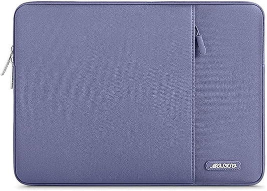 MOSISO Laptop Case 14 inch, 14 inch Laptop Sleeve Compatible with HP Lenovo Dell ASUS Acer, HP Stream, Dell Latitude, Lenovo IdeaPad, Polyester Vertical Computer Sleeve Bag with Pocket, Lavender Gray