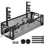 Under Desk Cable Management Tray, 15.7'' No Drill Steel Desk Cable Organizers, Wire Management Tray Cable Management Rack (1 Pack-White)