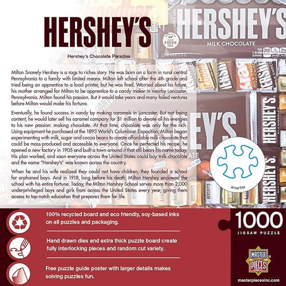 MasterPieces 1000 Piece Jigsaw Puzzle for Adults, Family, Or Youth - Hershey's Chocolate Paradise - 19.25"x26.75"