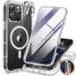 Miracase for iPhone 13 Case 6.1'',Full-Body Magnetic Clear Bumper Case with Built-in 9H Tempered Glass Screen Protector,Military Drop Protection Outdoor Phone Case — iPhone 16 Pro