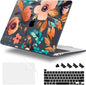 for MacBook Pro 16 inch Case 2019 2020 Release Model A2141, Plastic Hard Shell Cover with Keyboard Cover for MacBook Pro 16 inch with Touch Bar & Touch ID, Florals Pattern