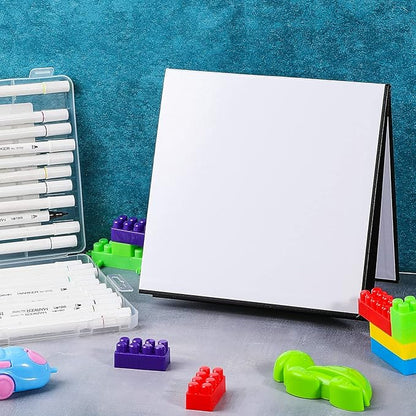 Zhanmai 4 Pcs Folding Blank Game Board, 18" x 18" DIY Create Make Your Own Game Board, Blank Quad Fold Dry Erase Battle for Family School Classroom DIY Activities
