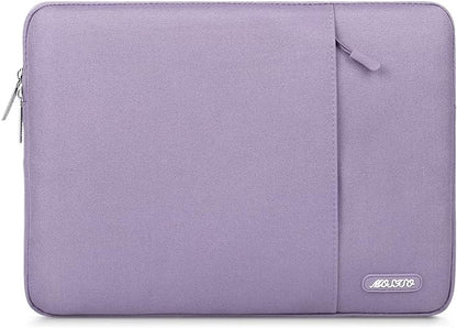 MOSISO Laptop Case 14 inch, 14 inch Laptop Sleeve Compatible with HP Lenovo Dell ASUS Acer, HP Stream, Dell Latitude, Lenovo IdeaPad, Polyester Vertical Computer Sleeve Bag with Pocket, Purple