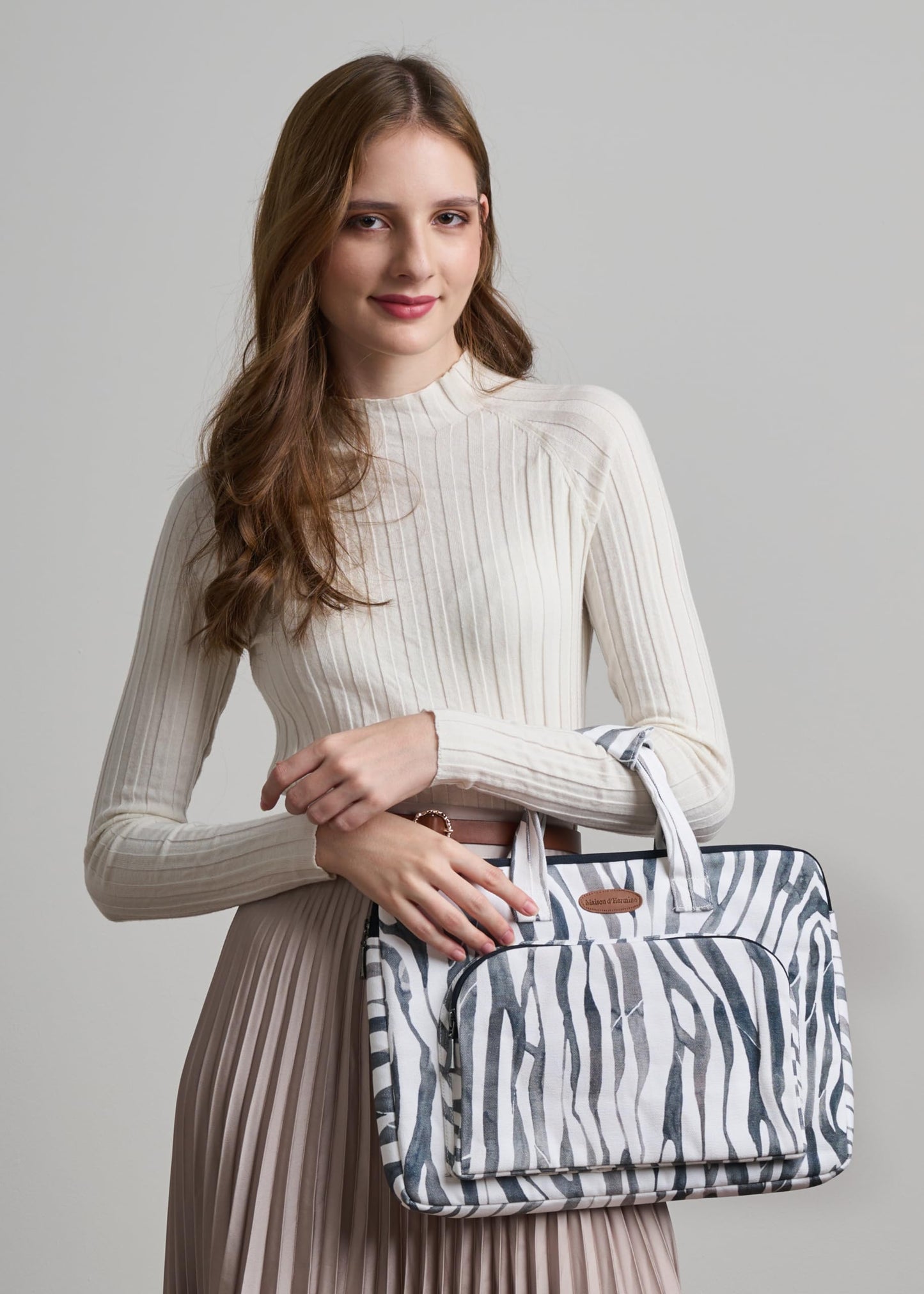 Maison d' Hermine Laptop Bag with Front Pocket Upto 15.5 inch Laptop Tablet