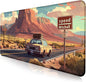 Digital Oil Painting Grassland Road Mouse Pad, Natural Mountain Scenery Game Computer Keyboard Pad, Anti Slip Mouse Desk Pad for Home Office and Study 35.4 x 15.7 x 0.12 Inches