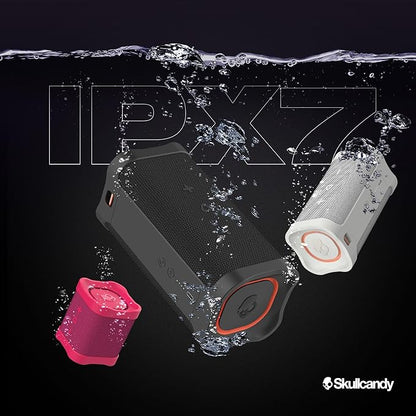 Skullcandy Terrain XL Wireless Bluetooth Speaker - IPX7 Waterproof Portable Speaker, 18 Hour Battery, Nylon Wrist Wrap, True Wireless Stereo (Red)