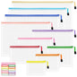 VVCOIIROEI 10pcs Mesh Zipper Pouch Bags, 10 Sizes Zipper Bags for Organizing, Mesh Bags with Zipper, 10 Colors Plastic Zipper Pouches, Puzzle Bags, Board Game Storage Bags, Travel Pouch
