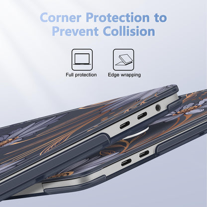 Lepeoac for MacBook Pro 16 inch Case 2019 2020 Release Model A2141, Plastic Hard Shell Cover with Keyboard Cover & Screen Protector for MacBook Pro 16 inch with Touch Bar & Touch ID - Blooming Plants