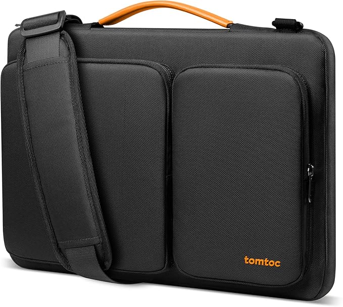 tomtoc 360 Protective Laptop Shoulder Bag for 16-inch MacBook Pro M4/M3/M2/M1 Pro/Max A3403 A3186 A2991 A2485 2024-2019, Water-resistant Sleeve for Dell XPS 15 Surface Book 3 The New Razer Blade 16