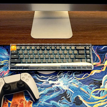 Geekria 65% Clear Acrylic Dust Cover for 68 Key Mechanical Keyboard - Compatible With Keychron K7, K6, K6 Pro, RK Royal KLUDGE RK68