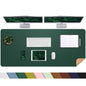 AFIING Leather Desk Pad Protector, Large Desk Mat with Natural Cork & PU Leather, Mouse Pad, Non-Slip, Waterproof Desk Writing Pad for Office and Home (Dark Green)