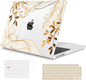 Mektron Compatible with M4 MacBook Air 15 inch Case 2025 A3241 2024 2023 M3 A3114 A2941 M2 Liquid Retina Display Touch ID, Plastic Hard Case & Keyboard Skin & Screen Protector - Waves Florals C352