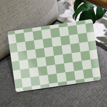MEEgoodo Case for M4/M3/M2 MacBook Air 13.6 inch Case 2025 2024 2022, Fit Model A3240/A3113/A2681, Laptop Hard Shell with Keyboard Cover Compatible with MacBook Air 13 inch, Green Checkered