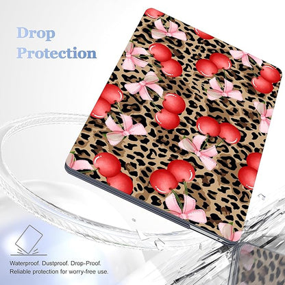 Case for MacBook Pro 13 inch with/Without Touch Bar (2016-2022, M2 A2338 M1 A2289 A2251 A2159 A1989 A1706 A1708), Hard Shell + Keyboard Cover + Dust Plug, Leopard Cherry