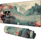 Gaming Desk Pad Large Extra Length Evil-Looking Skull Mouse Pad Keyboard Laptop Non-Slip Waterproof with Rubber Base Thick Stitched Edge Mouse Mat for Office Home 35.4 x 15.7 Inches
